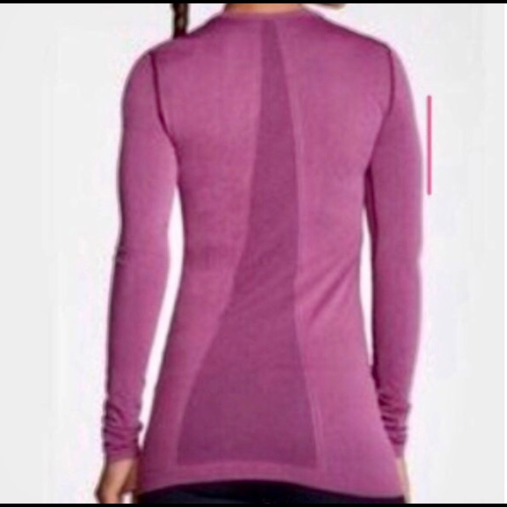 Fabletics Seamless Long-Sleeve Top in Plum